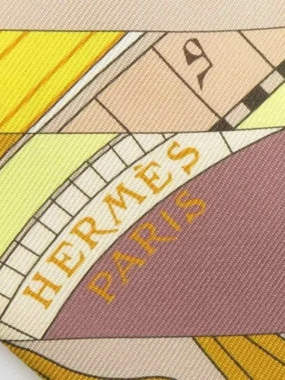 Auth HERMES Twilly Ribbon Scarf Yellow Silk - r11104a - Picture 8 of 10
